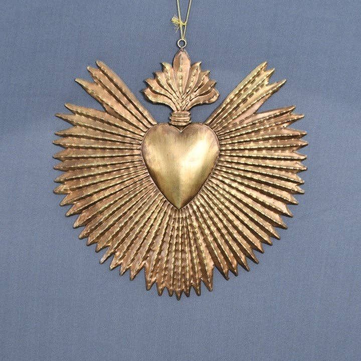 Lila Rasa - Wholesale Wall Accent - Milagro Heart Embossed  (L)0