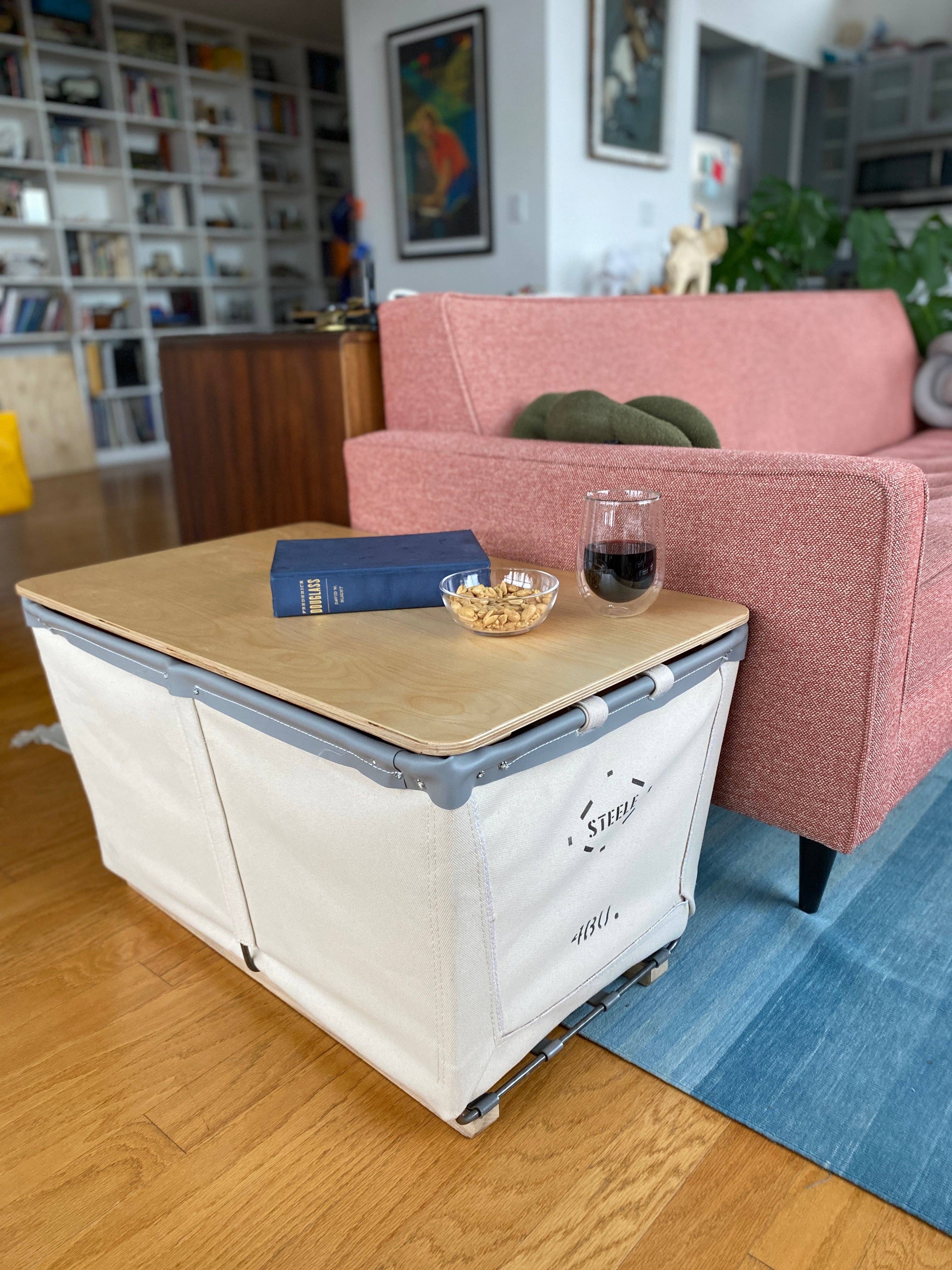 Steele Canvas Basket Corp. - Wholesale Storage Bin - Rectangular Wood Lid - 4 Bu.2