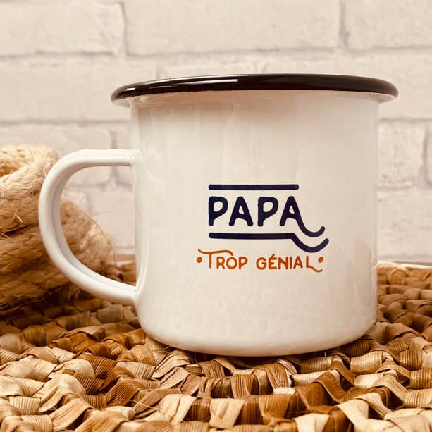 Emaljmugg - pappa för fantastisk för wholesale av La vie en magenta