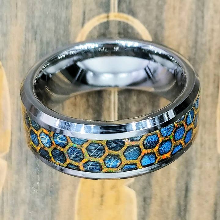 Grand Honeycomb Ring for wholesale by DreamWood Rings