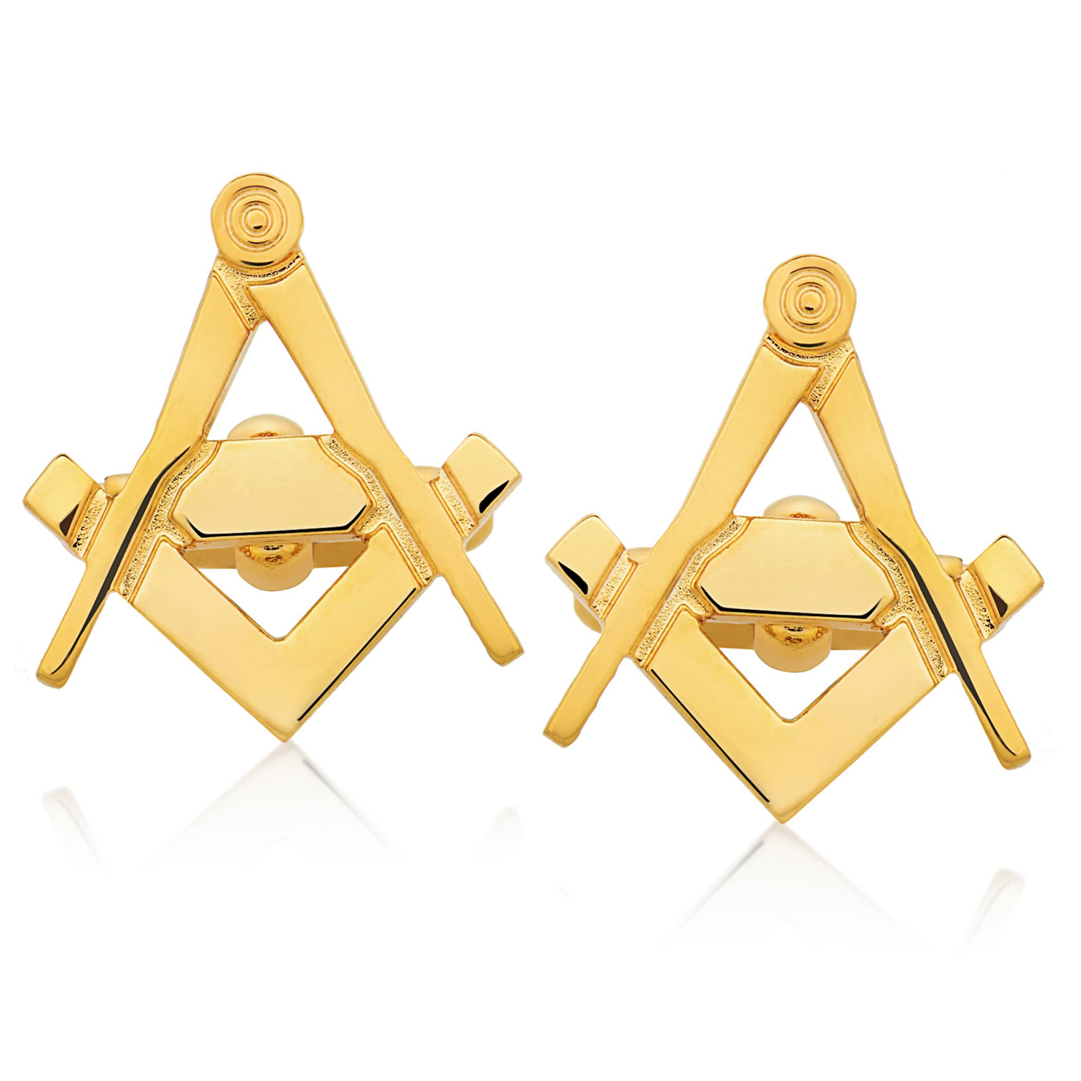 West Coast Jewelry - Wholesale Cufflinks - Men's Gold Tone Masonic Cufflinks1