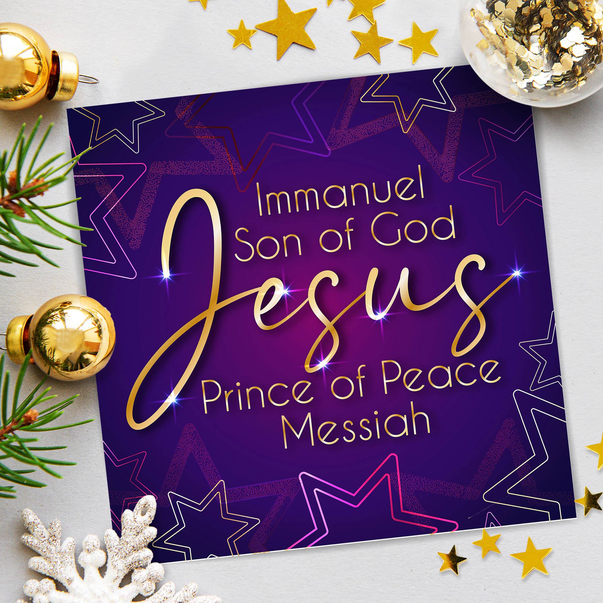 Just Cards Direct - Vendita all'ingrosso Biglietti di auguri di Natale - Jesus - Confezione da 10 biglietti natalizi cristiani2