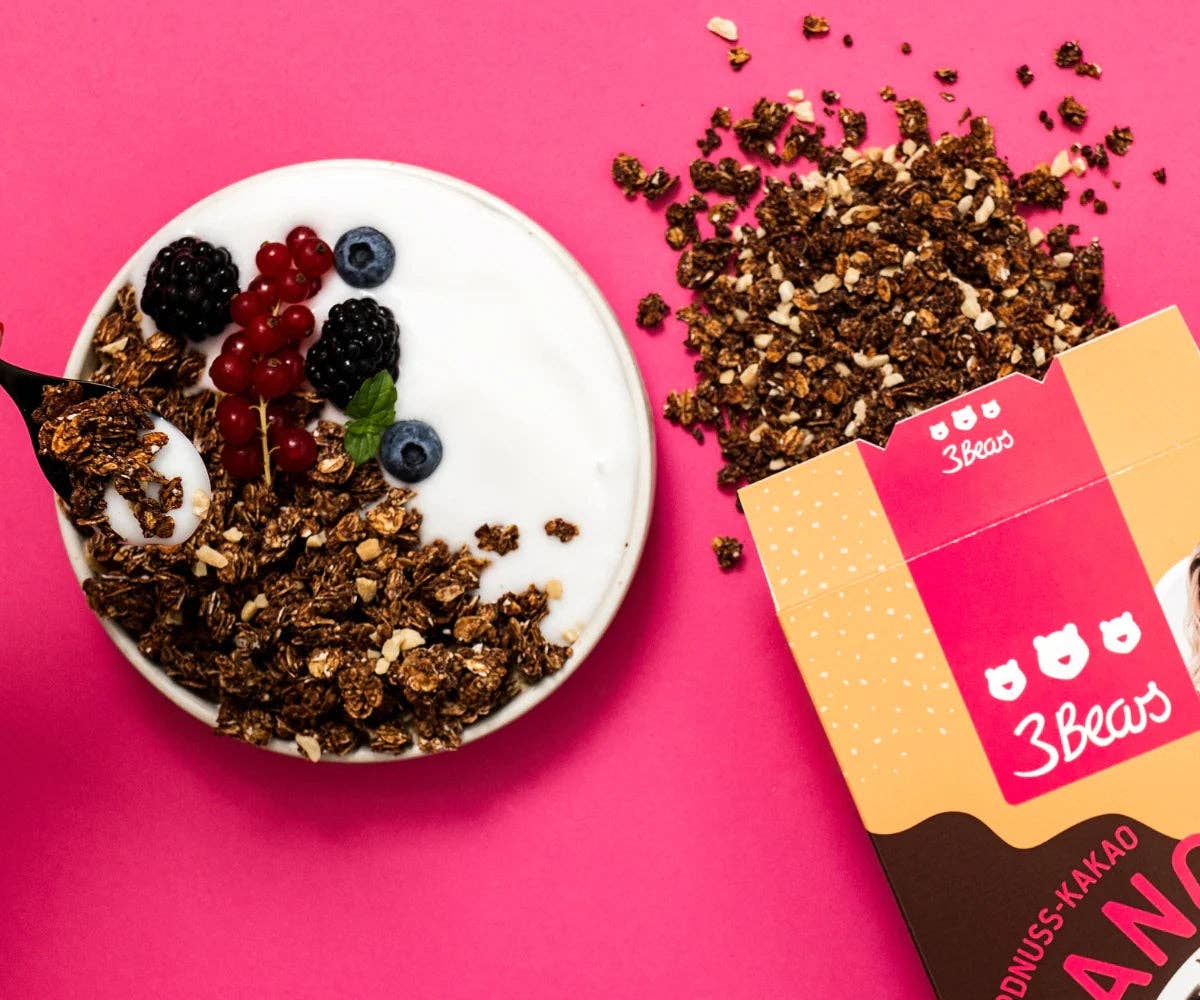 3Bears - Venta al por mayor Muesli - Granola vegana de cacahuete y cacao 3Bears X Sarah Harrison VE83