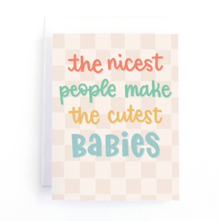 De Liefste Mensen Krijgen de Schattigste Baby's Nieuwe Babykaart voor wholesale door Pedaller Designs