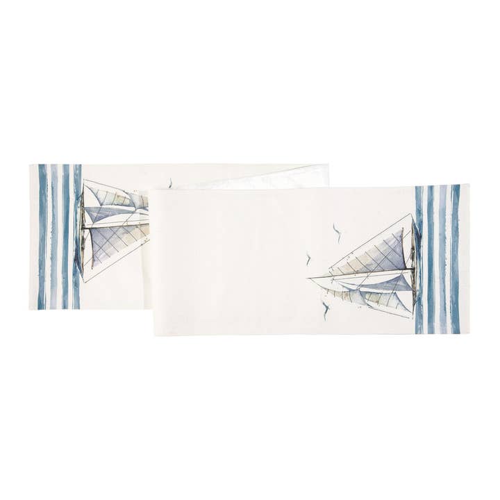 Coastal Let Your Dreams Set Sail Table Runner for wholesale by C&F Home