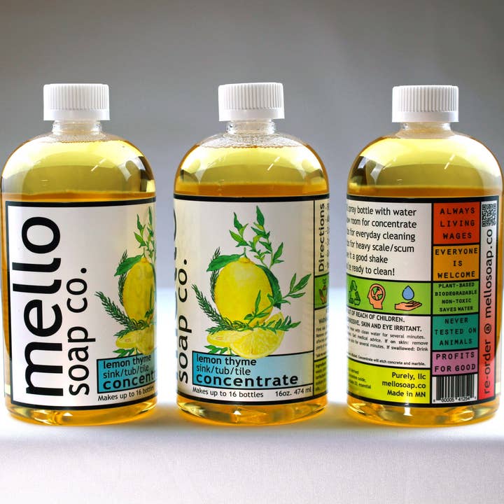 Sink/Tub/Tile Cleaning Concentrate, 16oz for wholesale by Mello soap co.