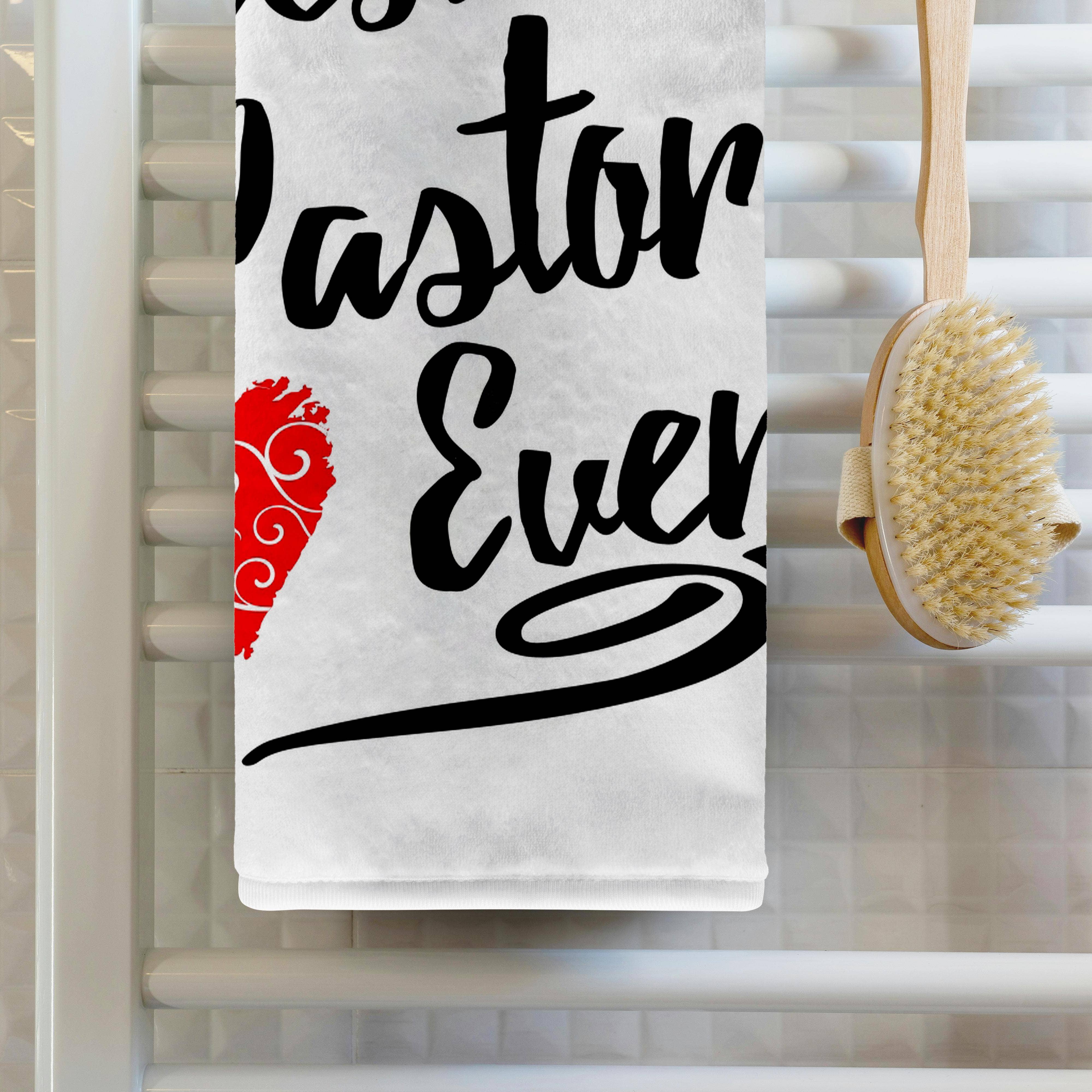 3dRose - Vendita all'ingrosso Asciugamani da bagno - 3dRose, Miglior Pastore di Sempre Design in Scritta Nera con Motivo a Cuore Rosso, Asciugamano1