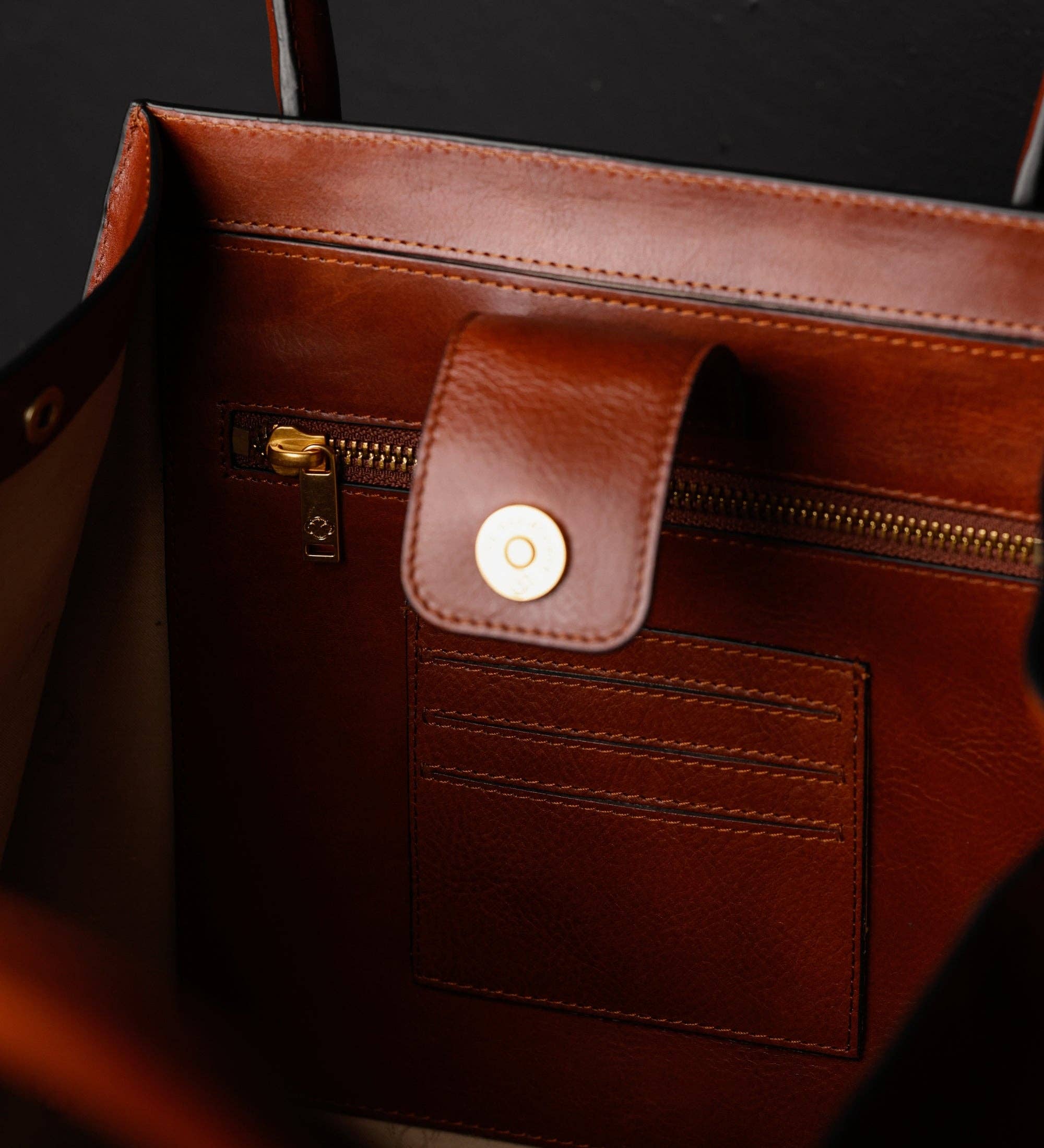 Cognac Brown Matte Leather Handbag Tote Bag for Women - The Woman In White for wholesale on Faire11