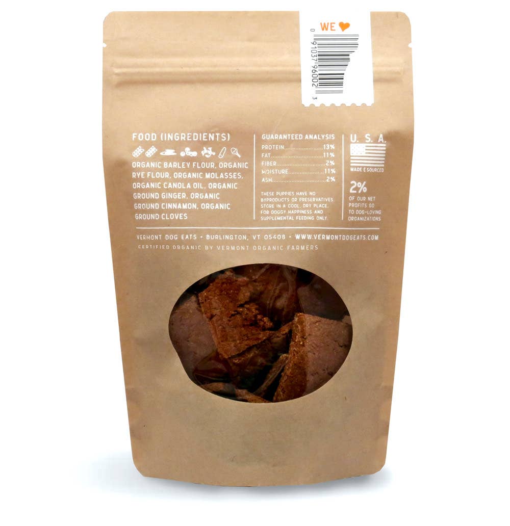 Vermont Dog Eats - Wholesale Pet Treats - Dog - Ginger's Snaps1