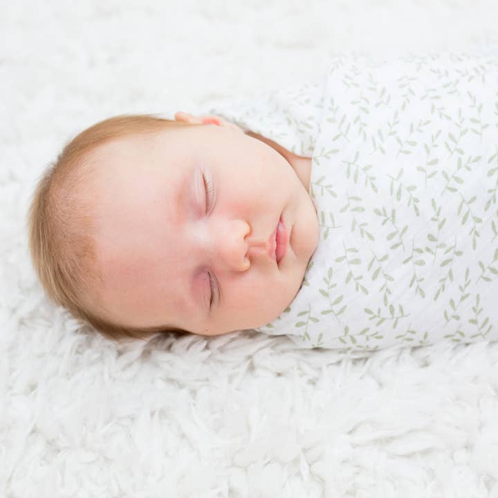 Lulujo Baby - Wholesale Swaddle - Baby - 2-Pack Cotton Swaddle Blankets – Daisy / Greenery5