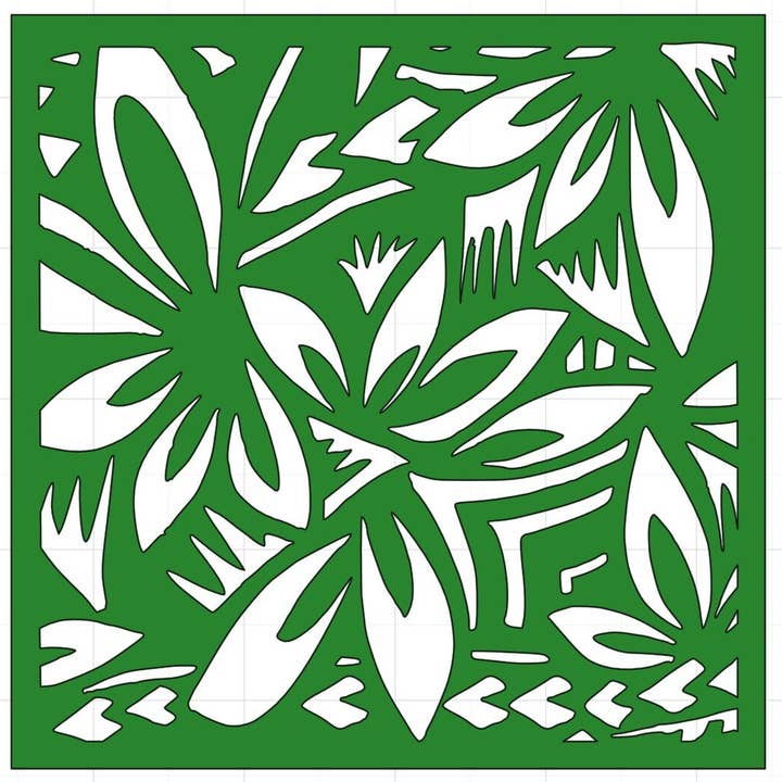 Pochoir floral abstrait Island pour la vente par Belle Stencils