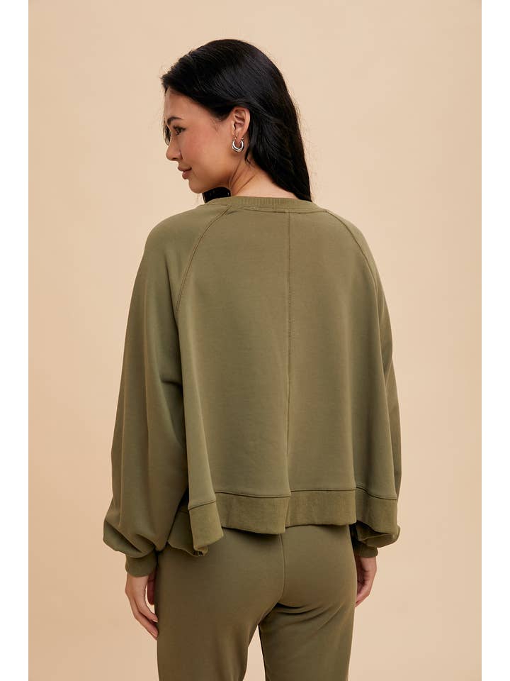 In Loom - Wholesale Sweatshirt - Women's - GARMENT WASHED RAGLAN PULLOVER SWEATSHIRT19