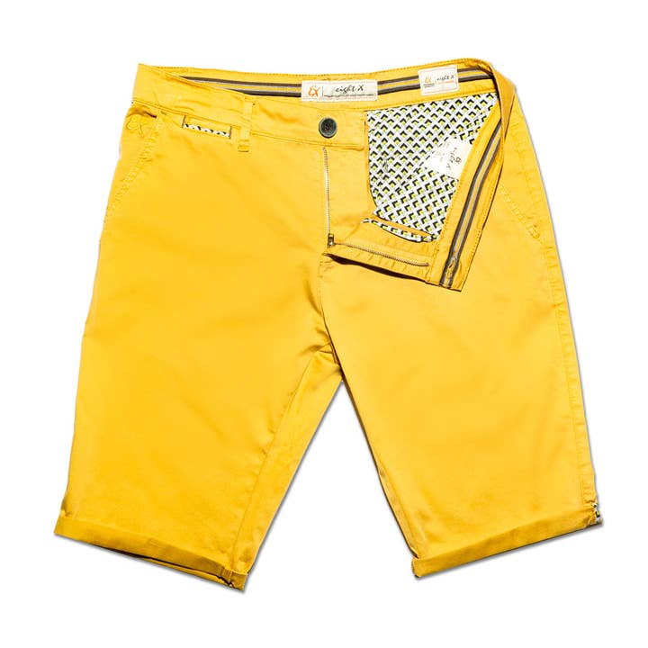 YELLOW Regalia Chino Shorts - Mustard for wholesale on Faire