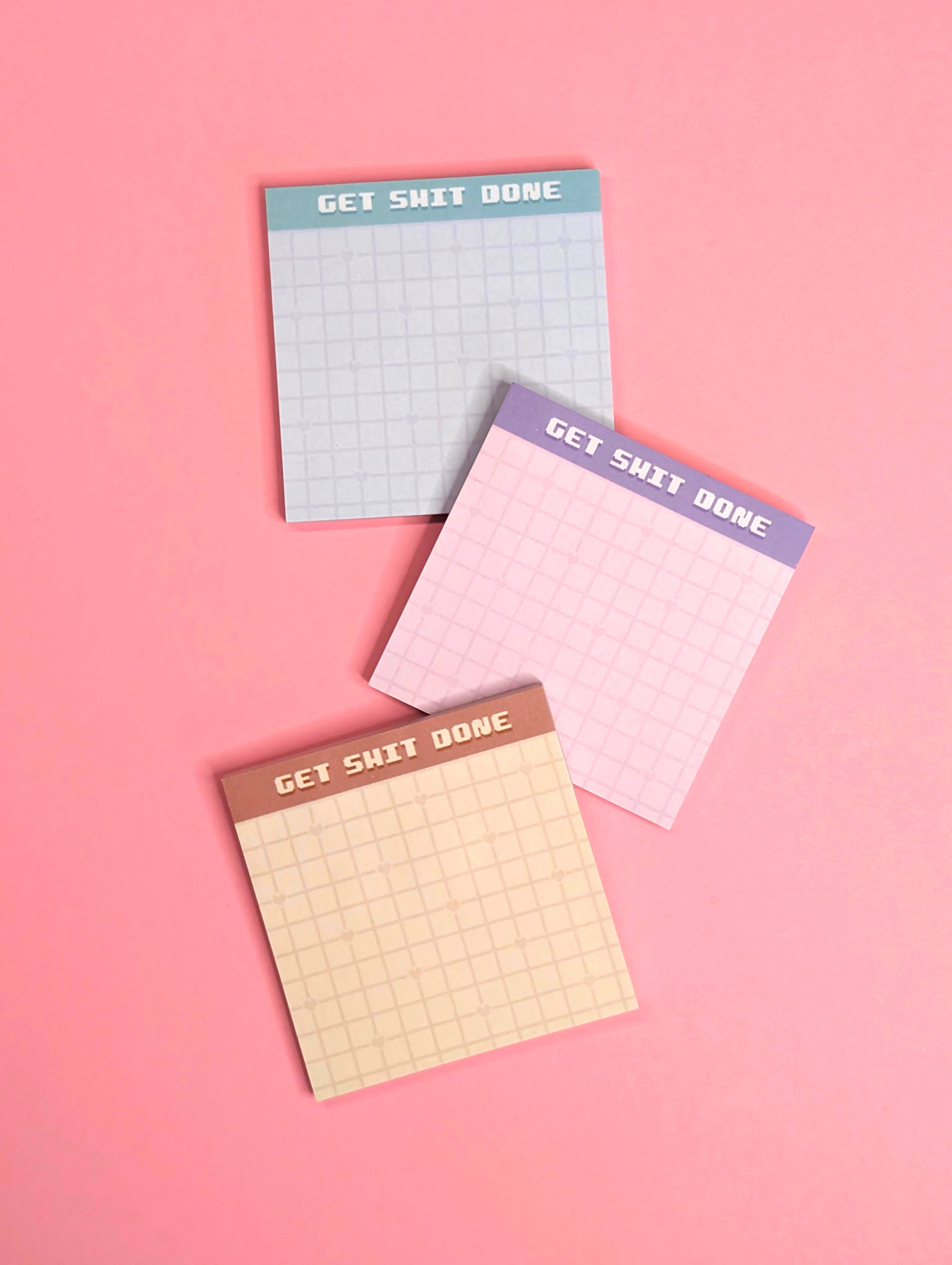 BerryCutePixels - Wholesale Sticky Notes - "Get Shit Done" Sticky Notes2