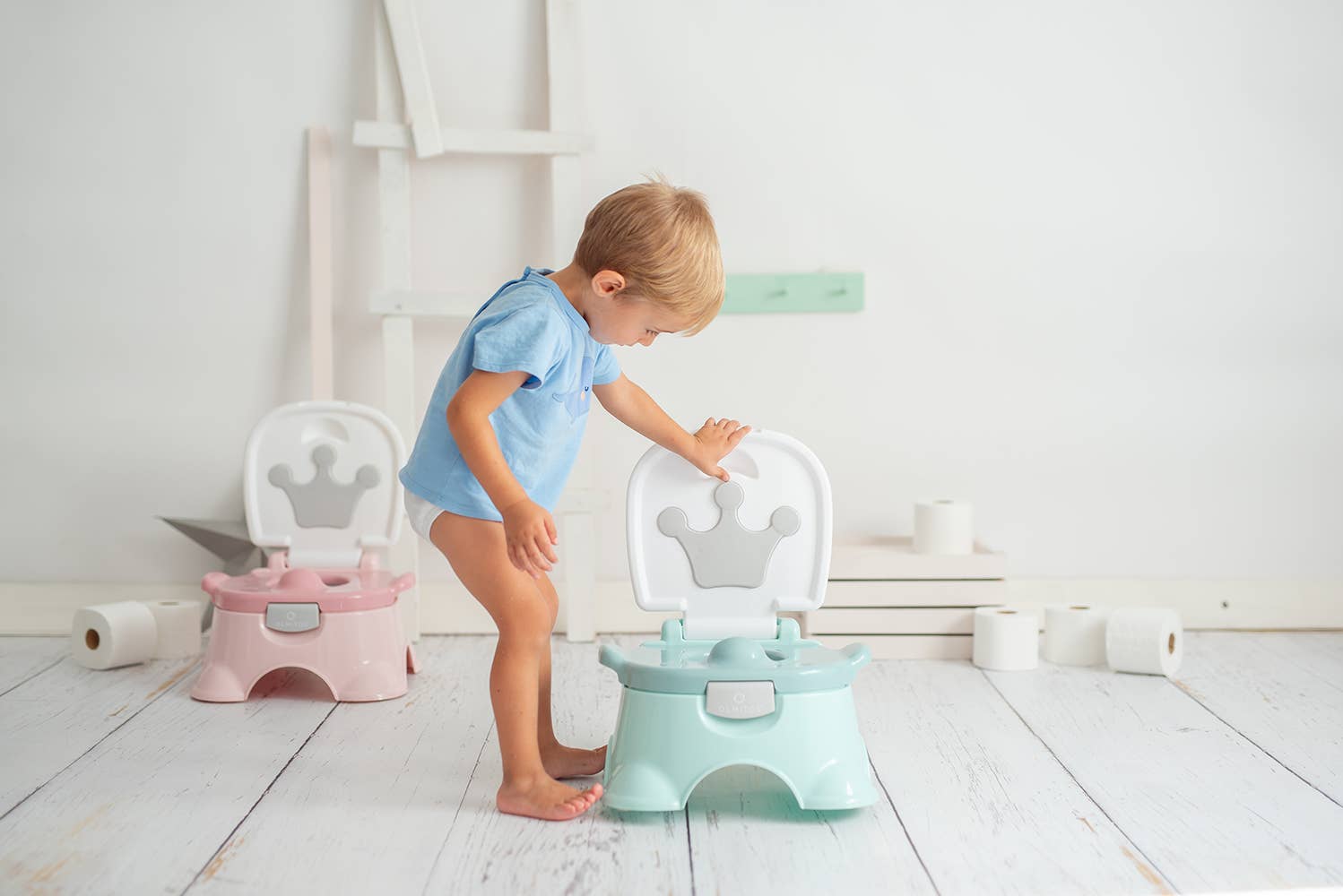 Olmitos S.A – Großhandel Töpfchen-Trainingsstuhl – Kinder-Töpfchen 3-in-1 Corona in hellen Farben20