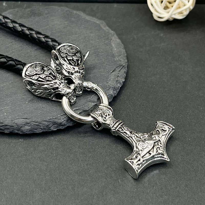 GemMeet - Wholesale Pendant/Charm Necklace - Vintage Viking Thor's Hammer Pendant Necklace2