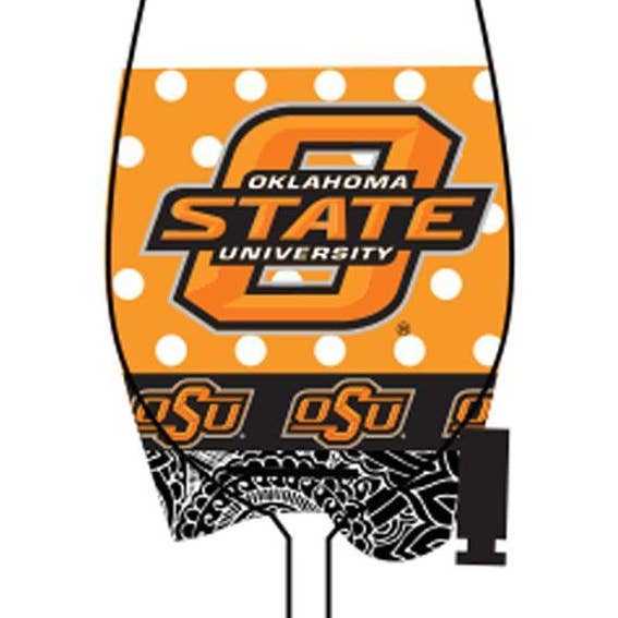 Wine Glass Woozie, Oklahoma State Cowboys for wholesale by The Memory Company