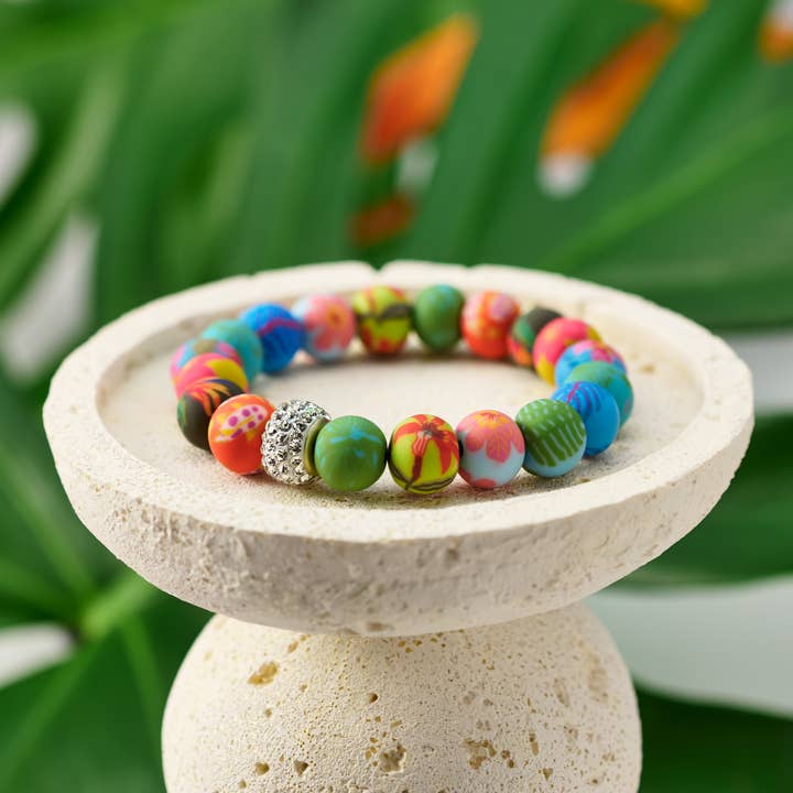 Paradise Island Crystal Stretch Bracelet for wholesale by JILZARAH