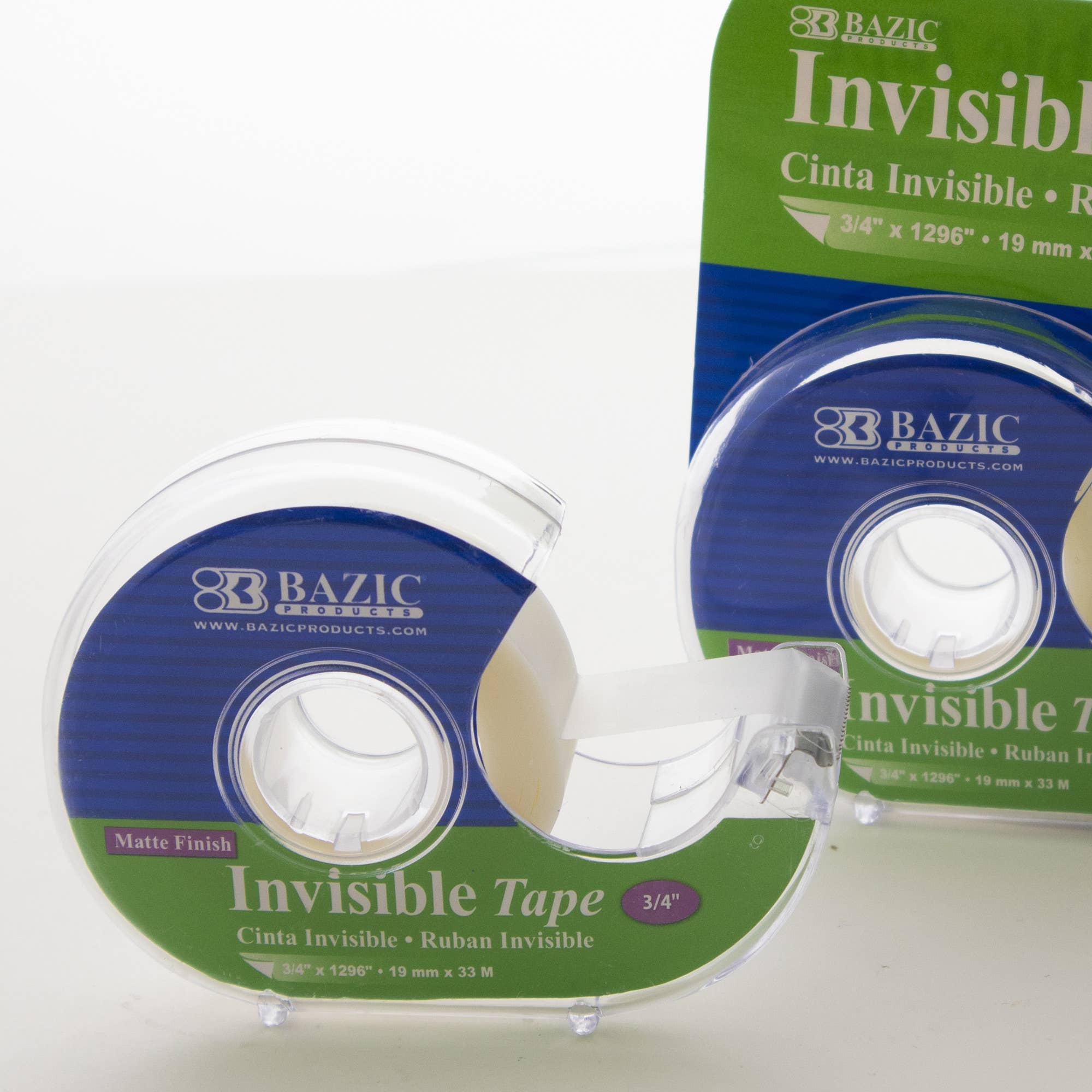 BAZIC Products - Vente Rubans adhésifs - Ruban adhésif invisible avec dévidoir 3/4 po x 1296 po3