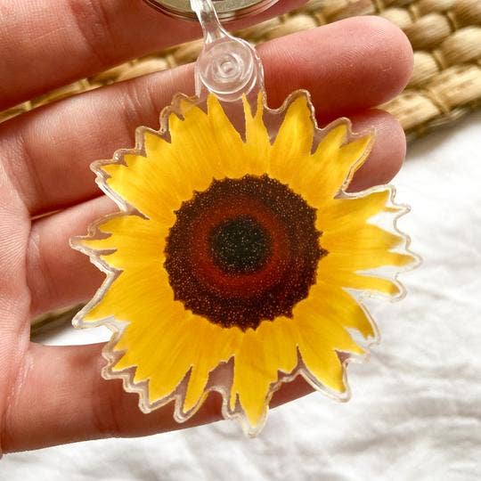 Becky D Designs - Vente Porte-clés – femme - Porte-clés tournesol1