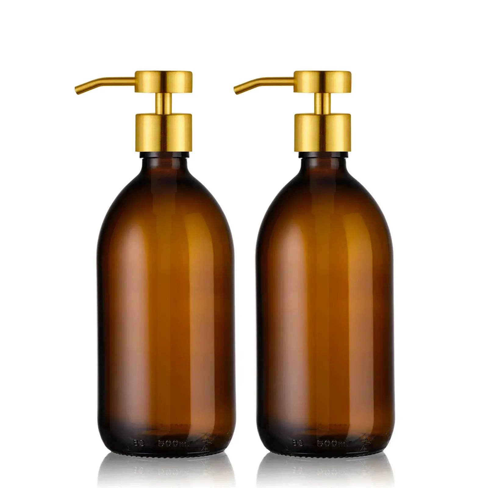 Little Pots - Wholesale Soap Dispenser - Amber glass soap dispenser duo – Stainless steel pump14