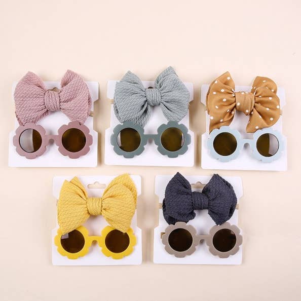 Little Trendy - Wholesale Sunglasses - Kids - Baby Kids Sunglasses and Headband 2pcs Set1