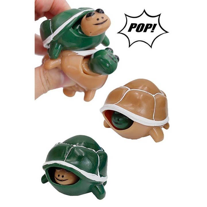 MIX COLOR Turtle Pop-Out Squishy Silicone Sensory Fidget Toy for wholesale on Faire