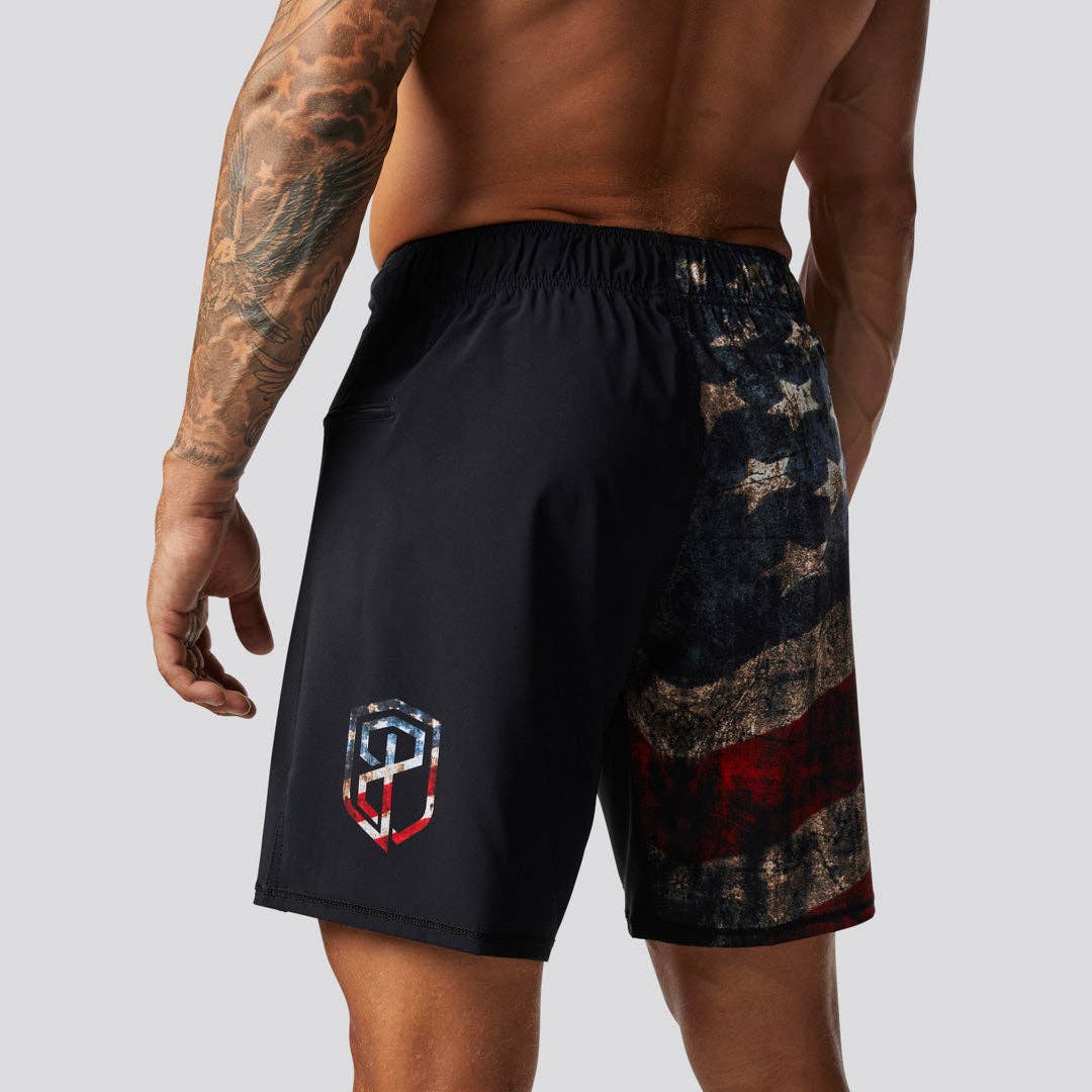 Born Primitive - Wholesale Athletic Shorts - Men's - American Defender Shorts 3.0 Velcro Closure (Patriot)3