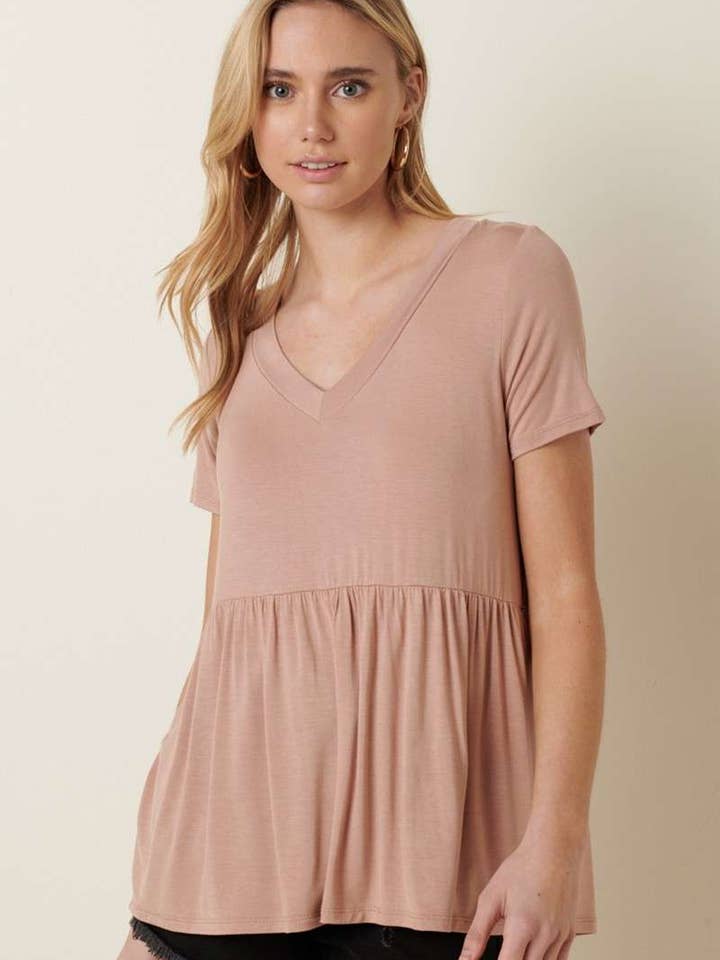 mittoshop - Wholesale Tunic - Women's - BT8128-BAMBOO V-NECK BABYDOLL TOP7