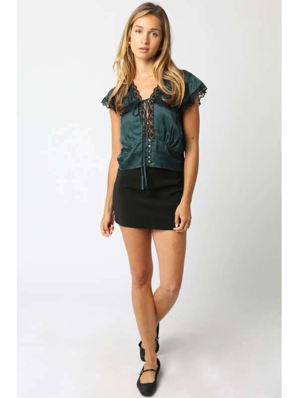 Olivaceous - Wholesale Blouse - Women's - Janiah Laced Top14