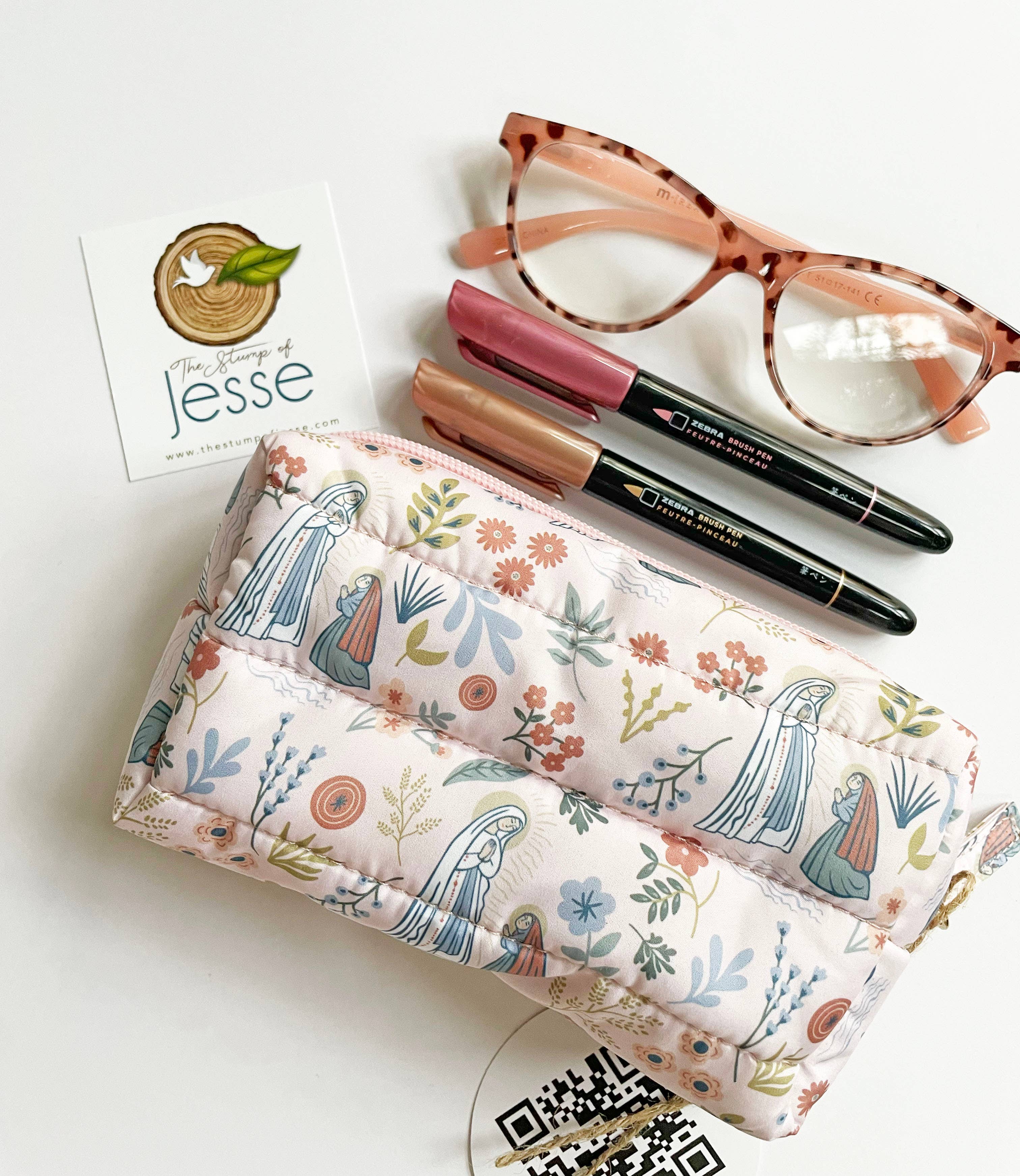 The Stump of Jesse – wholesale Pouch – Women’s – Our Lady of Lourdes lightweight waterproof puffer pouch1