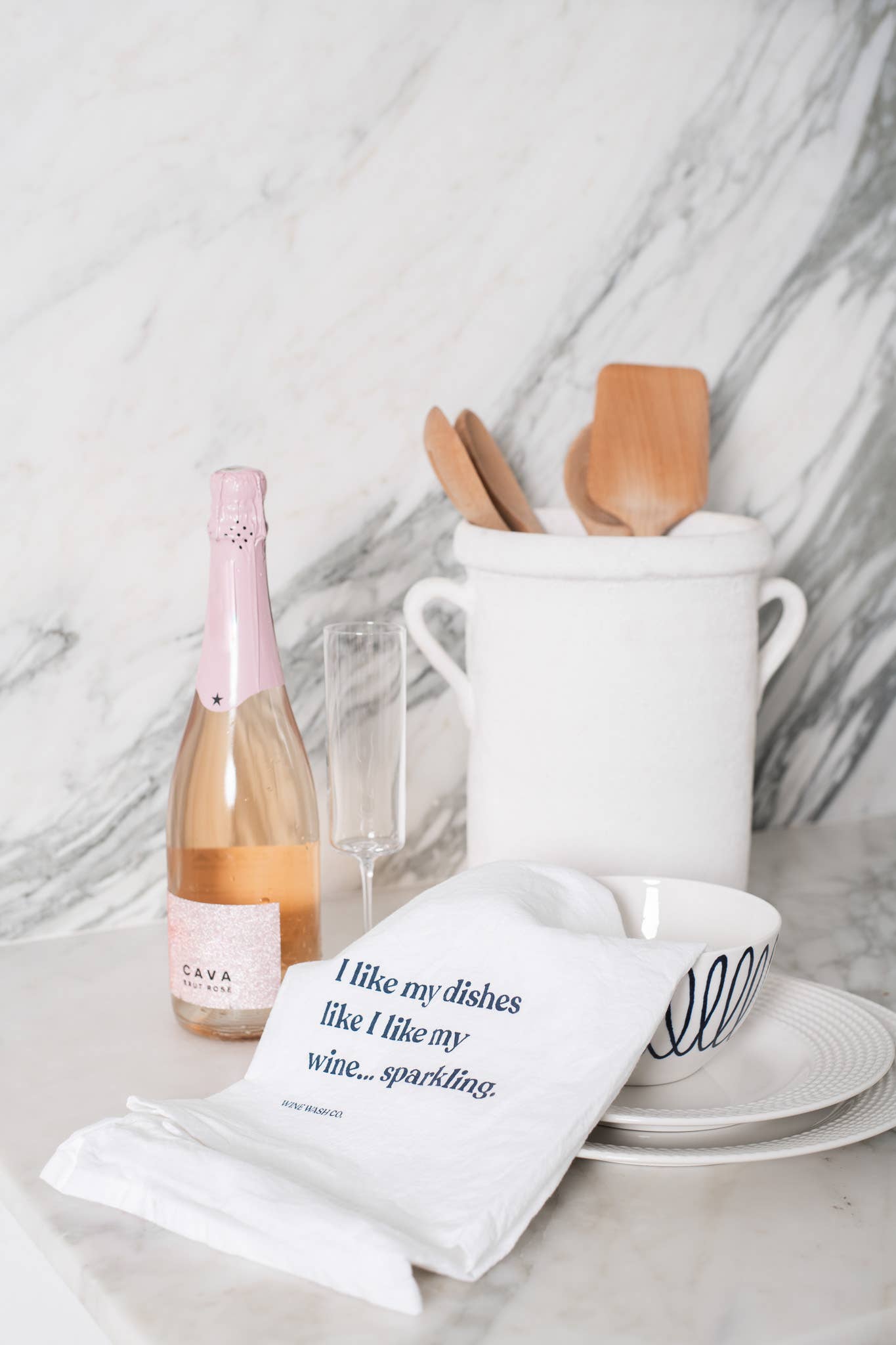 Wine Wash Co. - Wholesale Tea Towel - Tipsy Towel™ - Sparkling Wine1