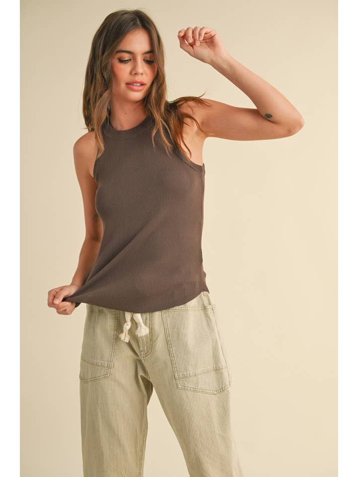 MIOU MUSE - Wholesale Tank Top - Women's - MMT1242 CLASSIC RIBBED TANK TOP9