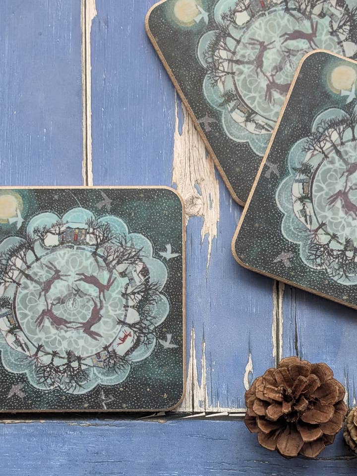 Let It Snow Coaster for wholesale by Driftwood Designs