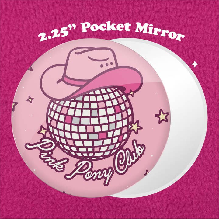 Pink Pony Club 2.25" Pocket Mirror for wholesale by Bewilderment