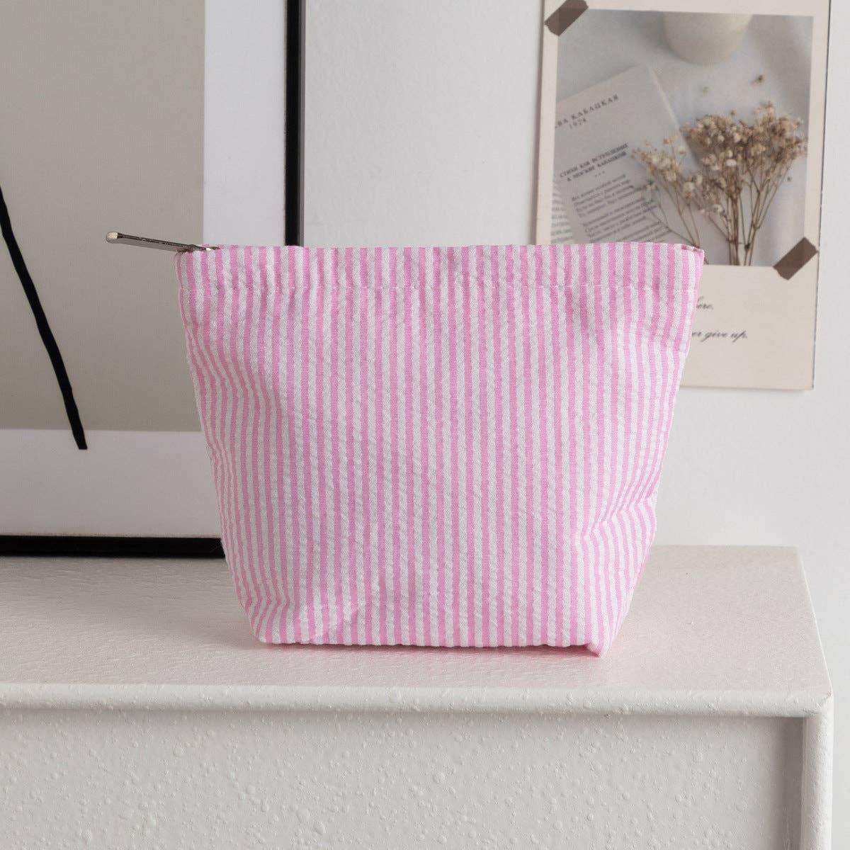 Dipped Shop – wholesale Sminkväska – Enkel Randig Färgblock Sminkväska DP25E8509