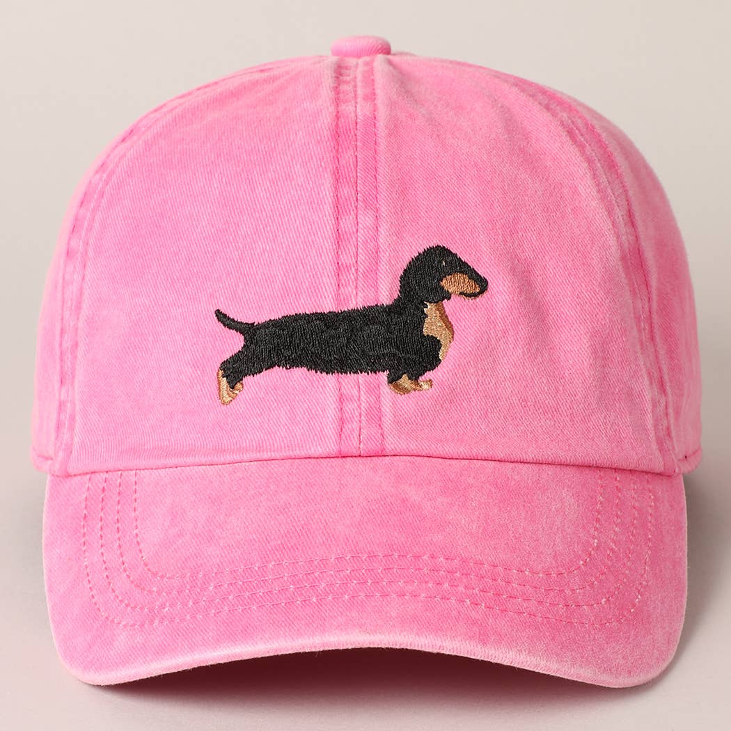Fashion City - Wholesale Baseball Cap - Unisex - Dachshund Embroidered Baseball Dad Cap1