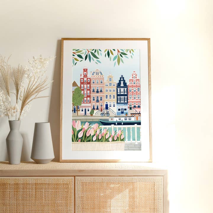 Amber Davenport Art - Wholesale Art Print - Amsterdam, The Netherlands Travel Art Print - Unframed