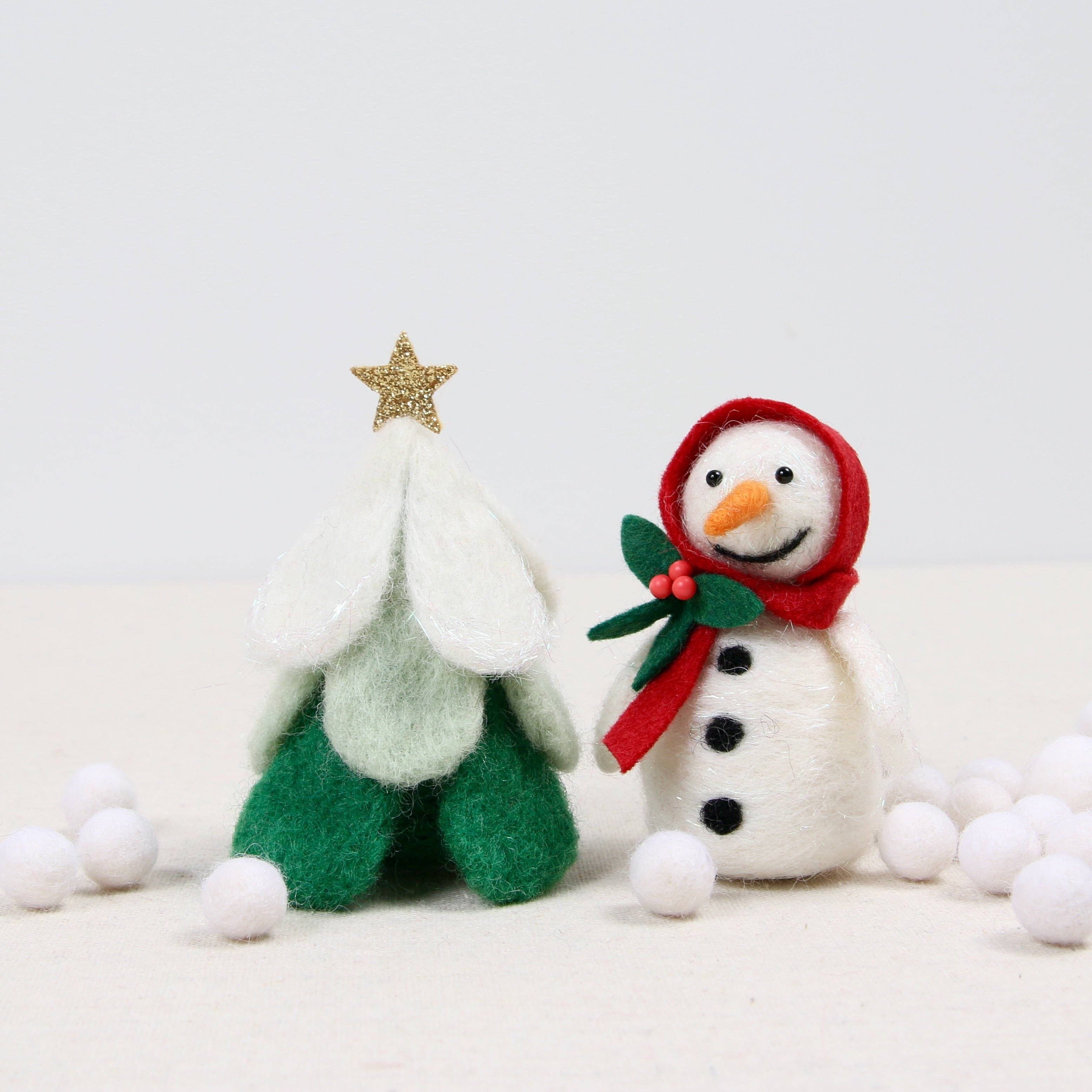 Benzie Design - Wholesale DIY Craft Kit - Needle Felting Kit, Sorina Snowman1