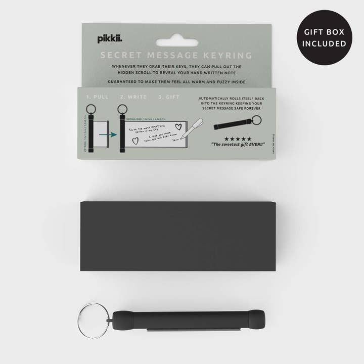 Pikkii – wholesale Keychain – Unisex – Secret Message Scroll Keyring | Personalized Gift4