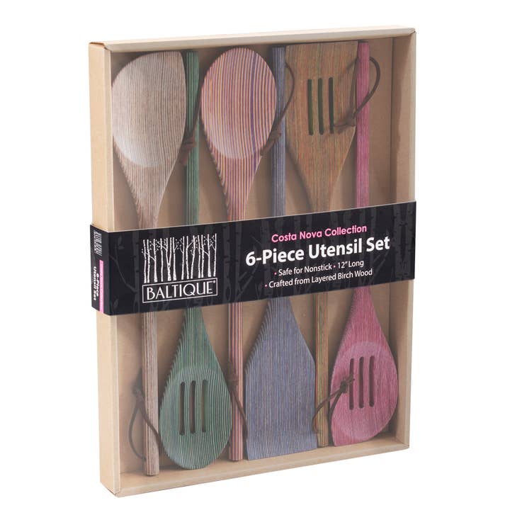 Totally Bamboo - Wholesale Kitchen Utensil Set - Baltique® Costa Nova Collection 6-Piece Cooking Utensil Set