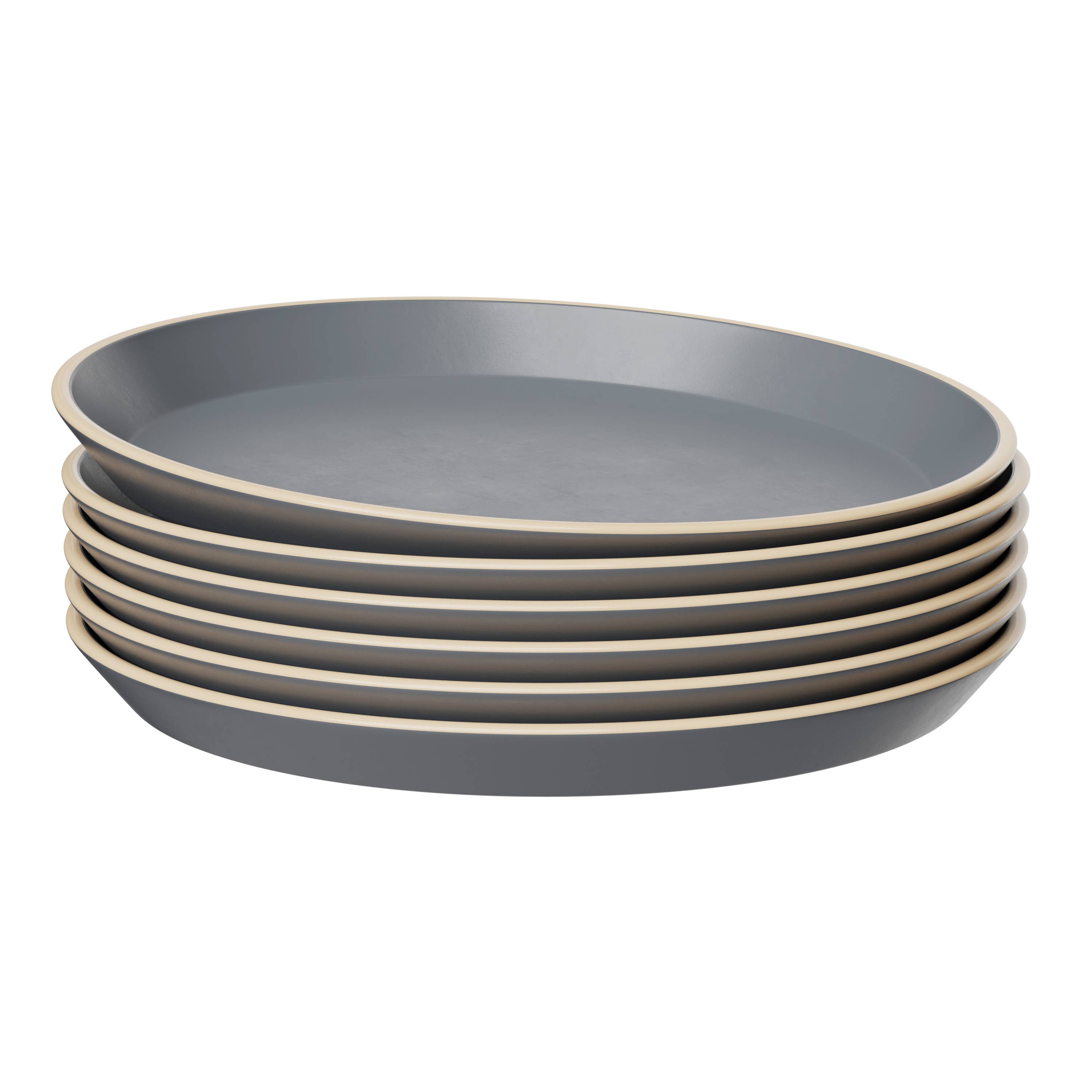 Kook - Wholesale Salad Plate - Kook Ceramic Salad Plates, 7.5", Set of 6, Nordic Collection2