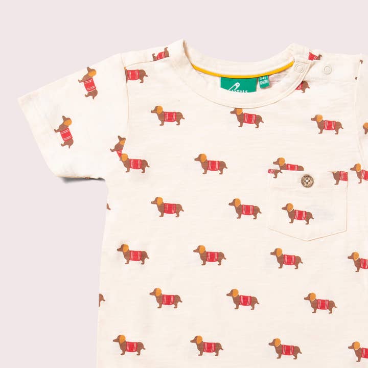 Cream Sausage Dogs Short Sleeve T Shirt for wholesale on Faire