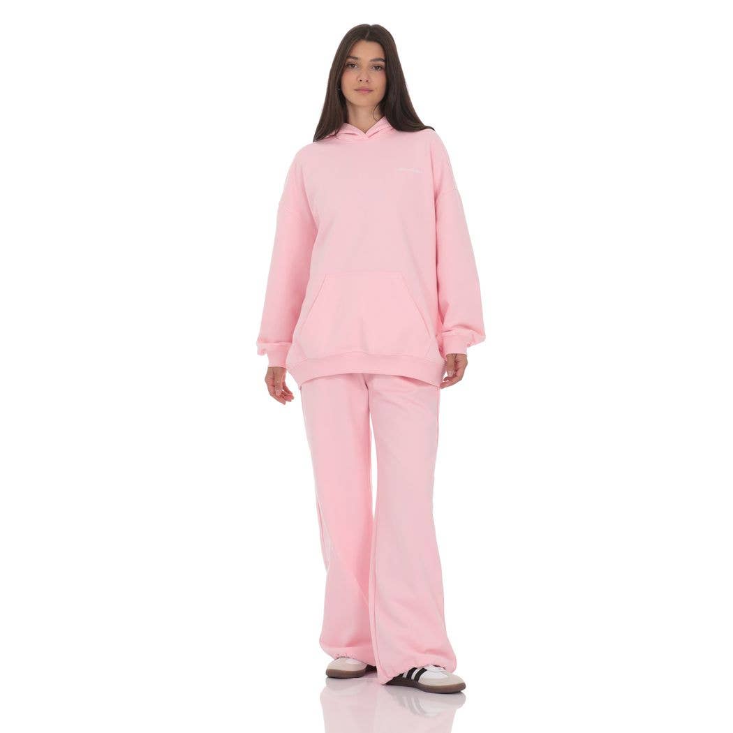 Lucy In The Sky – Engroshandel Kjole - Dame – Oversized Lucy hættetrøje i pink4