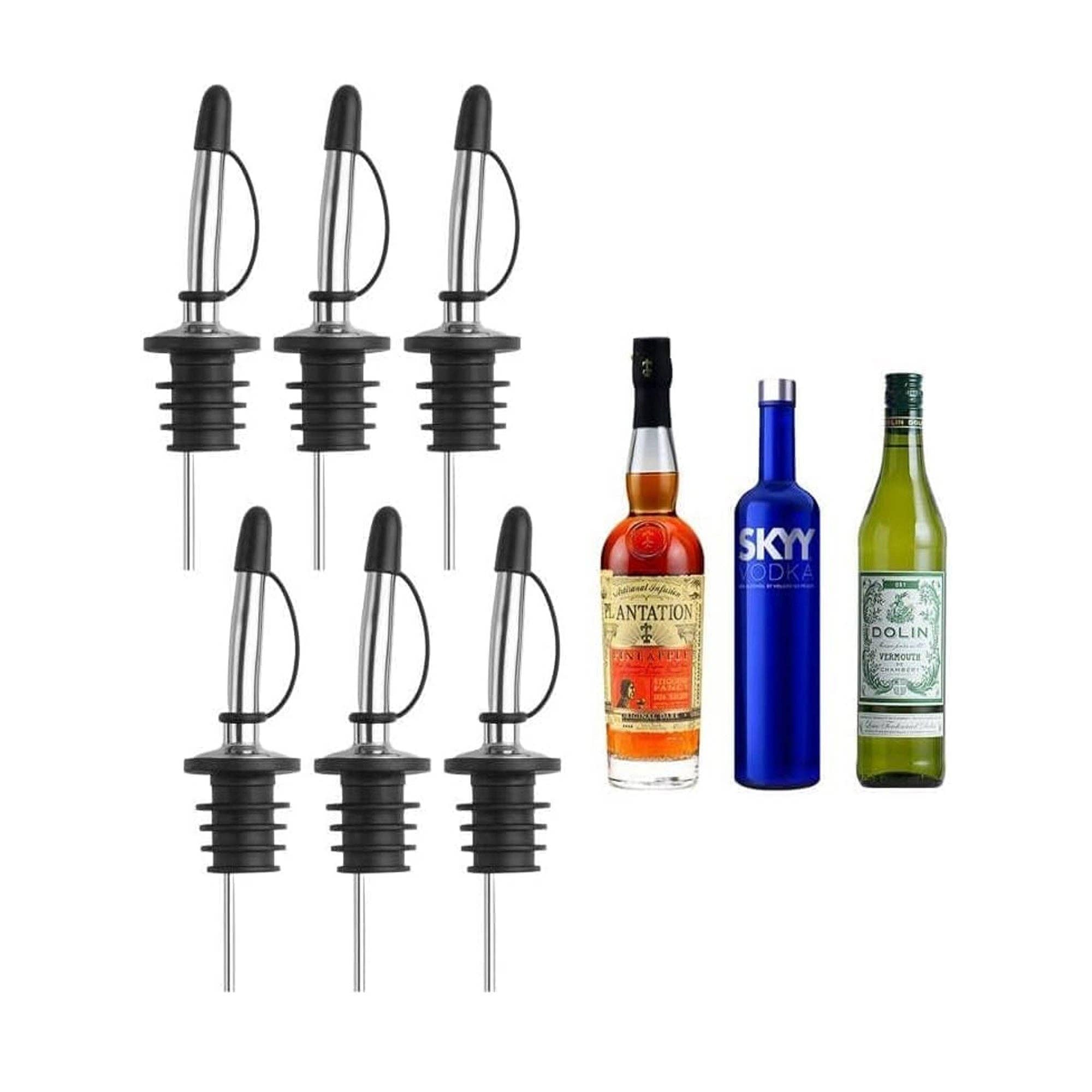 Vigor Path – Engroshandel Værktøj – 12-Pack Premium rustfrit stål klassiske koniske tudflaskehældere med gummistøvhætter5