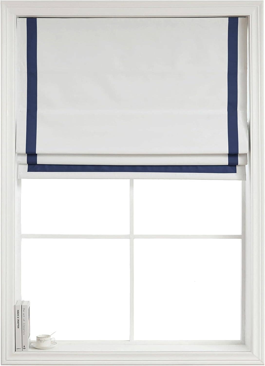 Shadisfy - Wholesale Blinds - Greenwich Roman Shade with Ribbon Border4
