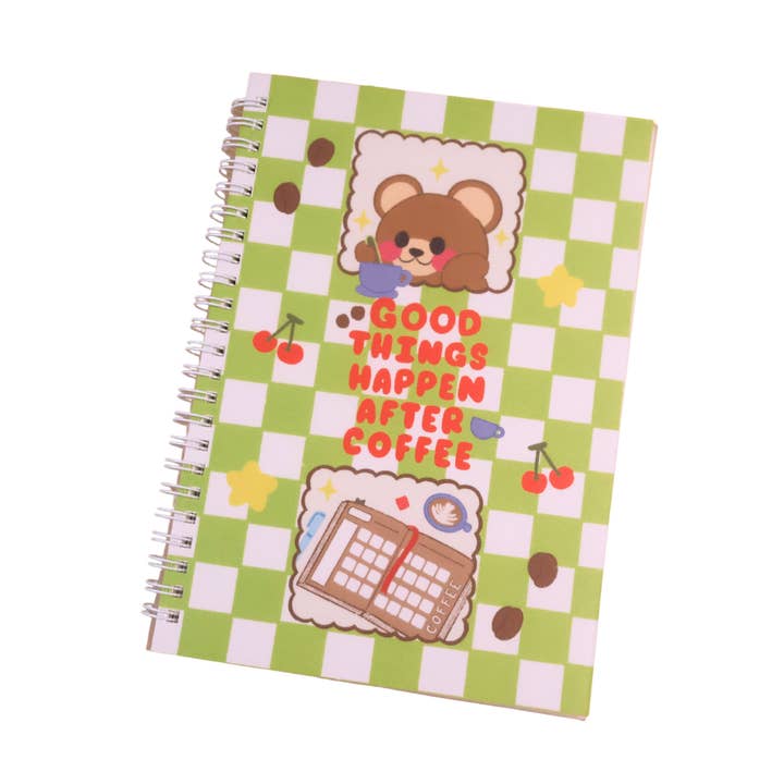 Kitt & Bunn Supply Co. - Wholesale Notebook - Coffee Bear Line Spiral Notebook Journal0