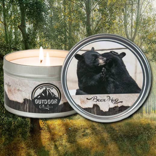 Outdoor Collection - Bear Hug, Only $4.95 ea. for wholesale by The Candle Cottage & DUOS Dual Fragrance Candles