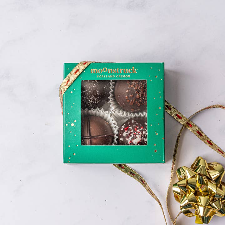 Moonstruck Chocolate Co - Wholesale Chocolate Box - 4pc Holiday Classic Collection