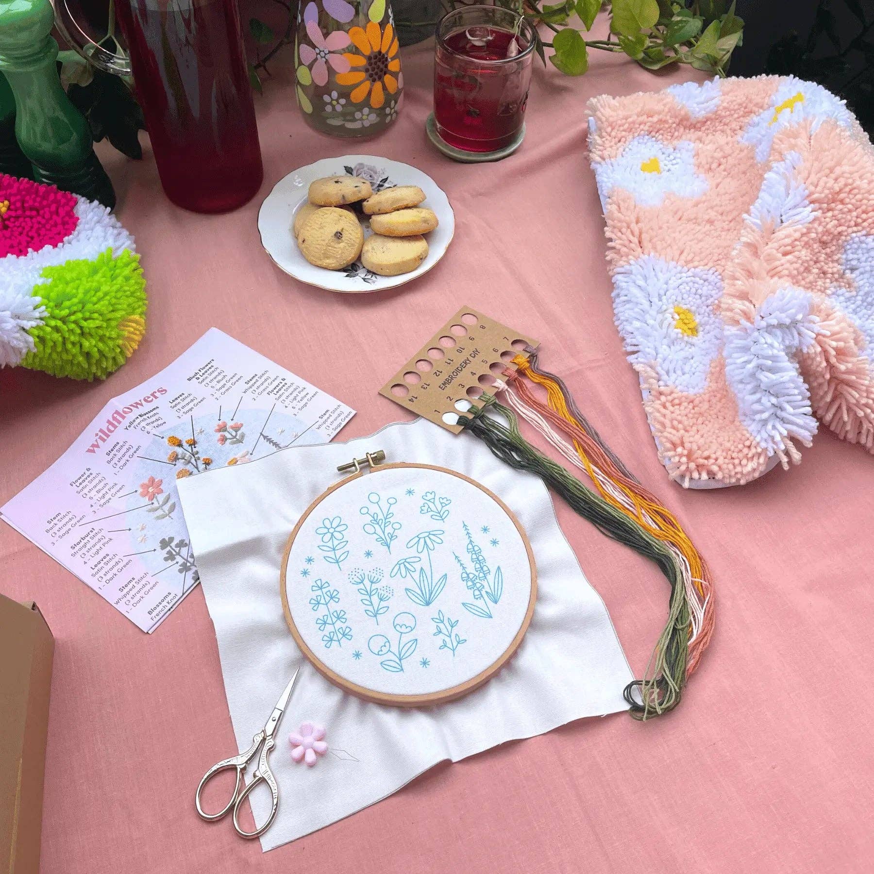 Craft Club - Wholesale Embroidery/cross-stitch supplies - WILDFLOWER - Embroidery Kit6